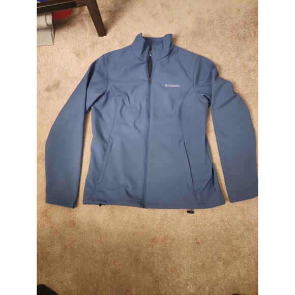 Columbia Women's Dark Blue & Gray Water Repellant Jacket w/ Inner Fleece Size L - Picture 1 of 10